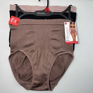 SkinnyGirl Seamless Shaping Full Coverage Briefs w/Tummy Toning Panel 3pc set